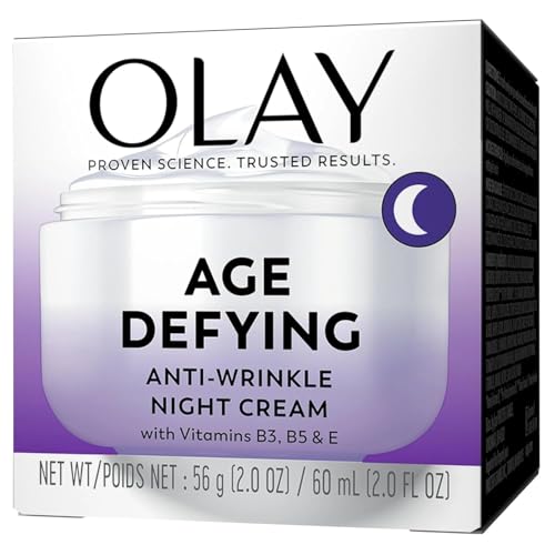 Olay Age Defying Anti-Wrinkle Replenishing Night Face Cream, 2.0 Ounce, 3 Count