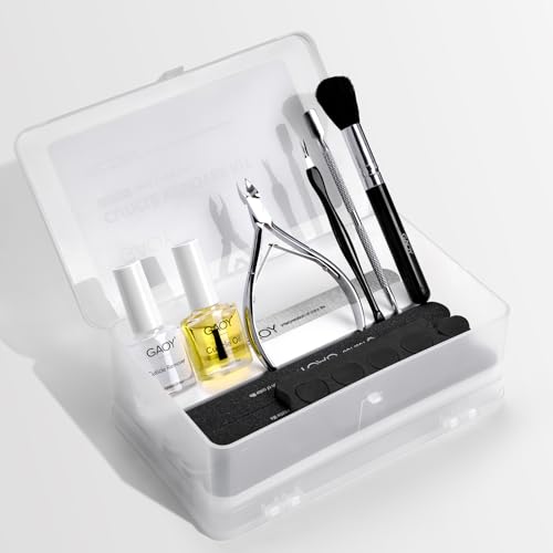 GAOY Cuticle Remover Kit - All-in-One Manicure Set with Nipper, Oil & Files