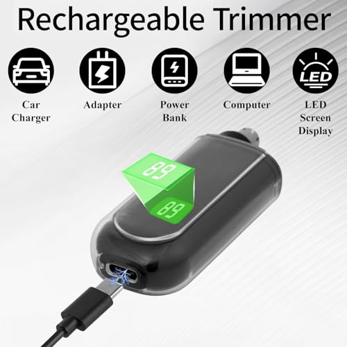 Portable LED Dsiplay Nose and Ear Trimmer Clipper for Men Women,2026 Professional Nose Hair Trimmer with Powerful Motor and Dual-Edge Blades for Smoother Cutting Mini Travel Size