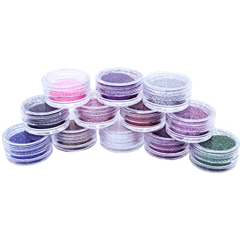 NYK1 Ultra Fine Glitter Set - 12 Colors Nail Art & Face
