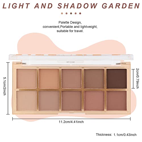 CAKAILA 10-Color Nude Eyeshadow Palette - Matte & Shimmer