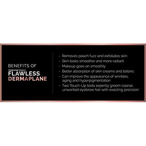 Finishing Touch Flawless Dermaplane Facial Exfoliator and Hair Remover, 4 Count (Pack of 2)