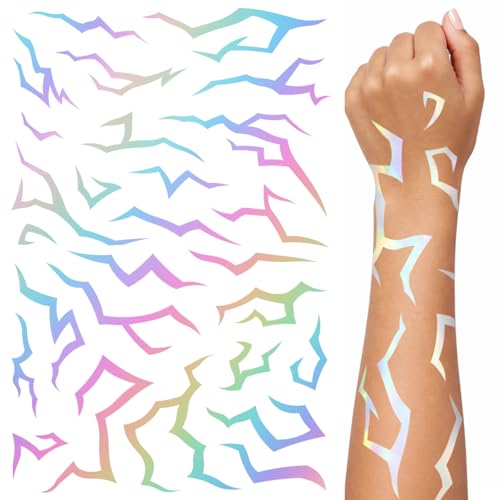 Iridescent Holographic Temporary Tattoos | 3 Sheets
