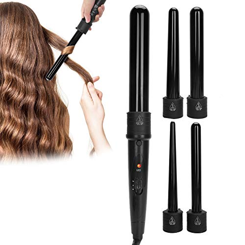 Yosoo 5-in-1 Curling Iron Set with Interchangeable Ceramic Barrels