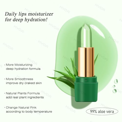 Ownest Aloe Vera Color-Change Lipstick, 3-Pack Moisturizing Lip Balm