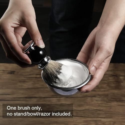 Shaving Brush, GRUTTI Men's Shaving Brush, Facial Beard Hair Cleaning Shaving Tool Shaving Brush Soap Shaving Shaving Brush, Acrylic Handle + Synthetic Shaving Brush