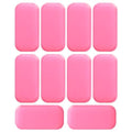 RONRONS Lash Pads for Eyelash Extensions, Sticky Pad for Lashes, Silicone Lash Pad Pink Eye Pads Lash Extensions Gel Pads False Eye Lashes Holder Tray for Eyelashes Reusable 10 Pack