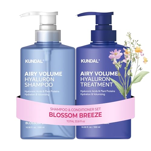 KUNDAL Airy Volume Hyaluron Shampoo & Conditioner Set