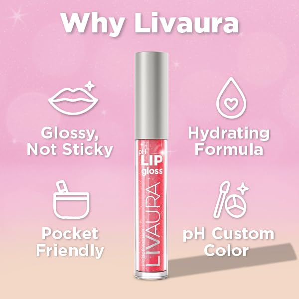 pH-Activated Shimmer Lip Gloss - Rosy Quartz, High-Shine