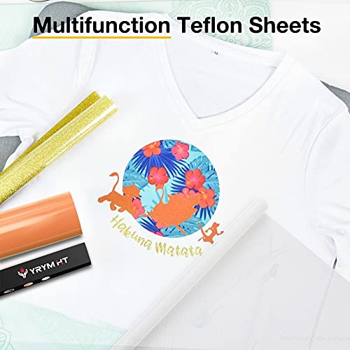 White Teflon Sheet for Heat Press - 3 Pack Non Stick Teflon Sheets 12 x 16" Heat Transfer Paper Reusable Heat Resistant Craft Mat