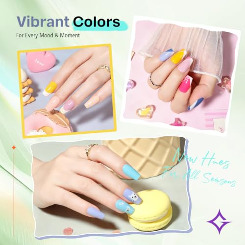 Glamonade 12-Color Pastel Nail Polish Set for Summer Manicures