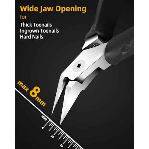 Ingrown Toenail Clippers, Slanted Straight Blade Toe Nail Clippers for Ingrown Nails or Fingernail, Stainless Steel Nail Scissors Cutter, Angled Nail Nippers for Seniors, Men, Women