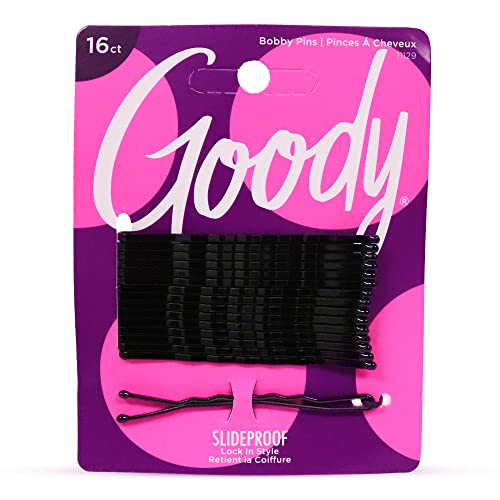 Goody XXL Hair Bobby Pins - 16 Count, Black - Slideproof and Lock-In Place - Suitable for All Hair Types - Pain-Free Hair Accessories for Women and Girls - All Day Comfort