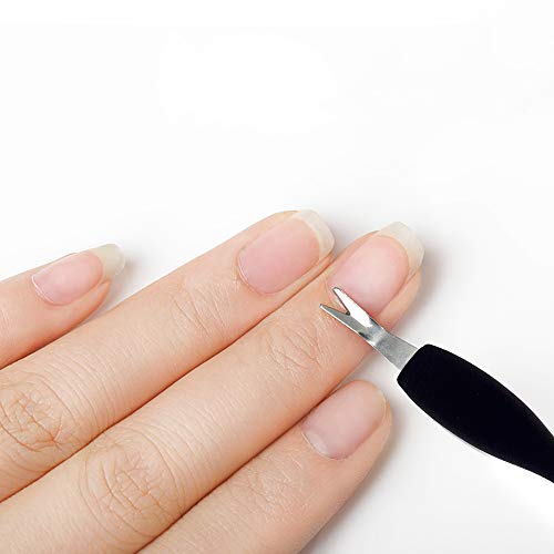 Black IVON 3 Pack Cuticle Trimmer Pusher Remover Gentle Nail Care Tools