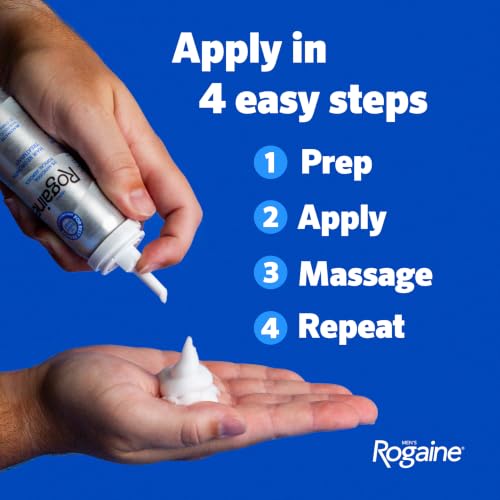 Men's Rogaine 5% Minoxidil Hair Regrowth Foam - Unscented, 3x2.11 oz