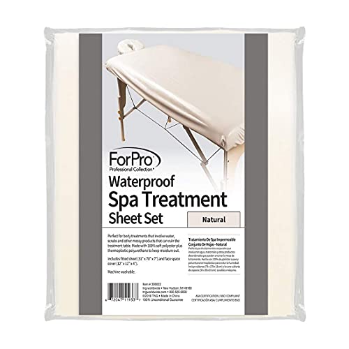 ForPro Waterproof Massage Table Sheet Set with Face Rest Cover