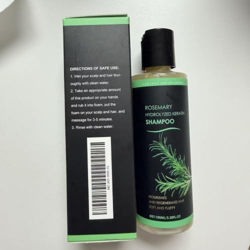 ChLNDalin Rosemary Hair Growth Shampoo 3.38 Fl Oz - Nourishes & Regenerates Hair for Thinning & Hair Loss, Suitable for All Hair Types