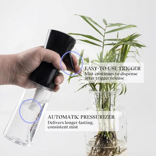 3-Pack Continuous Spray Bottles for Hair & Plants - 200ml, 300ml, 500ml