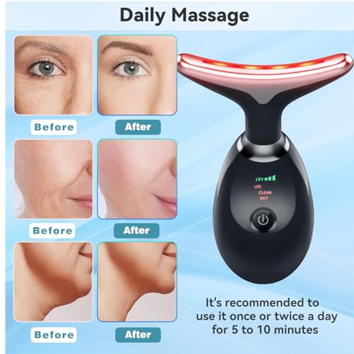 7-Color Face and Neck Massager with 3 Massage Modes