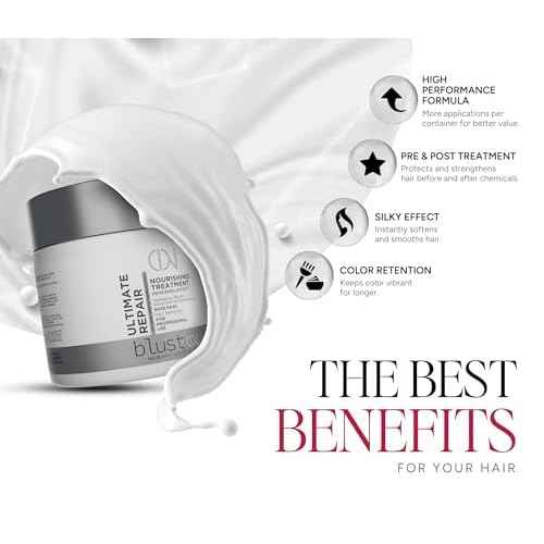 Ultimate Repair Mask with Collagen & Keratin for Damaged Hair - Hydration Deep Treatment for Dry Hair - Frizz Control & Nourishment Mask with Bamboo & Avocado Oil 500Ml