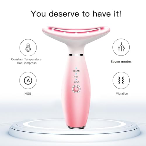 7-Color Red Light Therapy Face Massager with Vibration