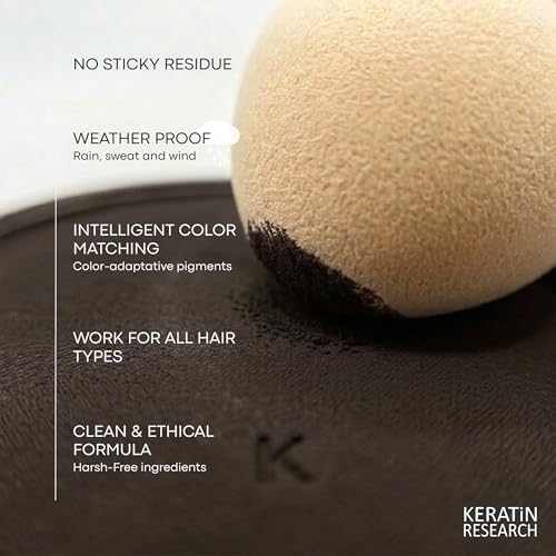 KERATIN RESEARCH Hairline Filler Root Touch-Up Powder Dark Ash Brown 0.56oz Unisex Concealer