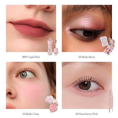 Petal Bloom Bunny Garden Makeup Gift Set - Pink Theme, 9-Piece Beauty Collection with Jewelry Case