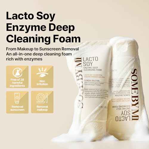 SOME BY MI Lacto Soy Enzyme Deep Cleanser ? 3.4oz, 100ml ? Korean Vegan Face Wash with Papain & Soy Enzymes for Pore & Dead Skin Care ? With Hyaluronic Acid for Soothing & Hydration ? Korean Skin Care