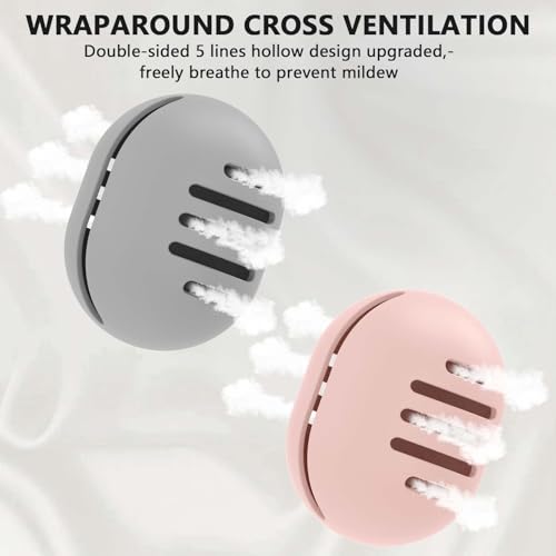 Makeup Sponge Holder Case, Silicone, Breathable, Travel-Friendly, 2-Pack