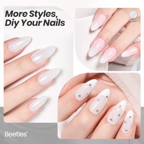 Beetles Milky White Jelly Gel Nail Polish 15ml