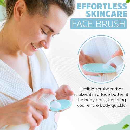 4 PCS Face Scrubber - Premium Silicone Brush and Face Exfoliator Scrubber for Deep Cleansing, Facial Exfoliating, and Pore Cleaning; Ideal Brush for Women and Men, Skin Care Essential