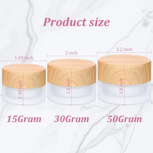 Geiserailie Glass Sample Jars - Leak-Proof Cosmetic Containers (3 Pack)