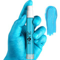 Sky Blue Face Body Paint, Washable Formula Matte Liquid Foundation for Halloween Costume Stage SFX Makeup (Sky Blue, 0.5 fl.oz)