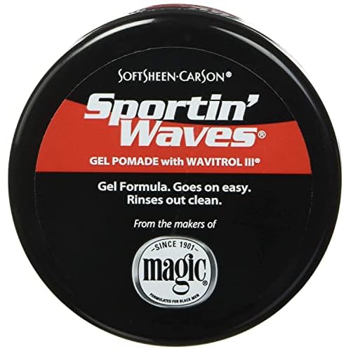 Soft Sheen Sportin Waves 3.5 Ounce Gel Pomade/Wavitrol Jar (103ml) (2 Pack)
