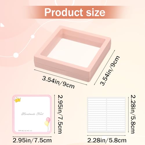 30 Pcs Nail Display Box with Double Sided Tape & Storage Organizer for Nails & Small Items