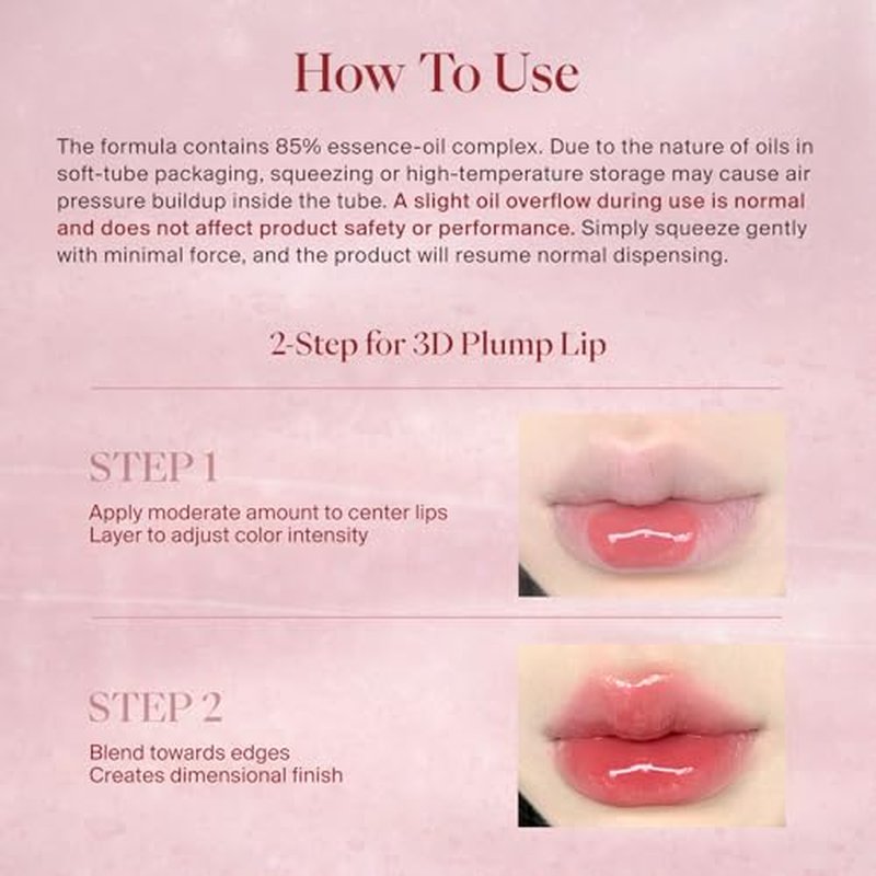 Joocyee Crystal Lip Gloss with Metal Tip Applicator - Hydrating Peach
