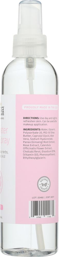 Reviva Labs Facial Spray, Rosewater, for Normal to Dry Skin, 8-Ounces (Pack of 3)