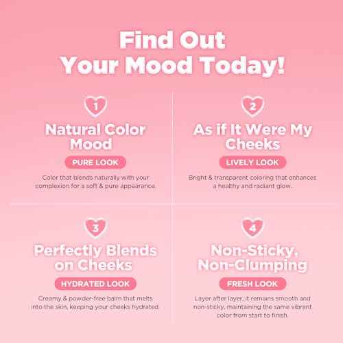 lilybyred Luv Beam Cheek Balm | Heart-Shaped Korean Cream Blush, Semi-Matte Finish, Long-Lasting, Blendable & Buildable, Soft Creamy Texture, Lightweight, Natural Flush, 0.12 oz.(12 Hearty Pink Beige)