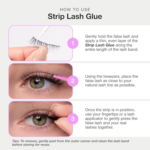 Curacoro Latex-Free Strip Lash Glue - Clear Eyelash Adhesive 5ml