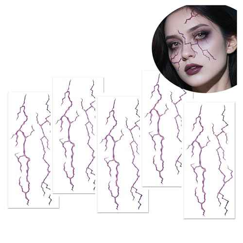 5PCS Halloween Party Temporary Tattoo,Waterproof Temporary Tattoo,Halloween Party Favors,Party Tattoo,Halloween Cosplay