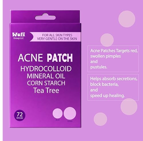 Wali Hydrocolloid Acne Patches - 72 Count (8mm & 12mm)