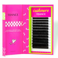 TDANCE Cashmere Lash Extensions Super Matte Black Volume Lash Extension C CC D DD B J L Curl 0.03-0.2mm Thickness Classic Lash Extensions Eyelash Extensions Professional Salon Use(0.03-DD,10-17mm)