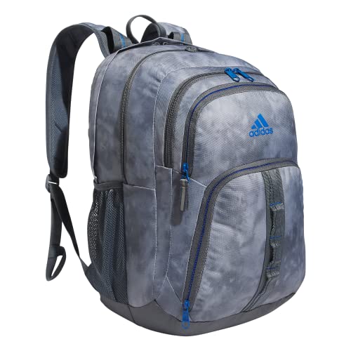 adidas Prime 6 Backpack, Stone Wash Grey/Bright Royal Blue, One Size