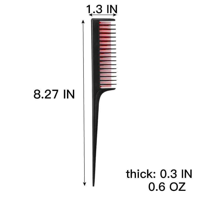 Medium Teasing Comb for Fine Hair Styling & Volume - 8.27 Inch