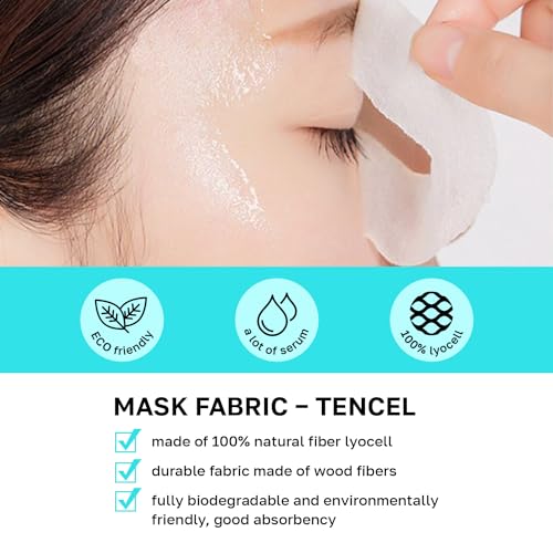 Name Skin Care Korean Cloth Sheet Face Mask Set of 15 - Facial Skin Care Hydrating Hyaluronic Acid Collagen Producing K Beauty Products - Moisturizing Brightening Asian Anti Aging KBeauty Gel FaceMask