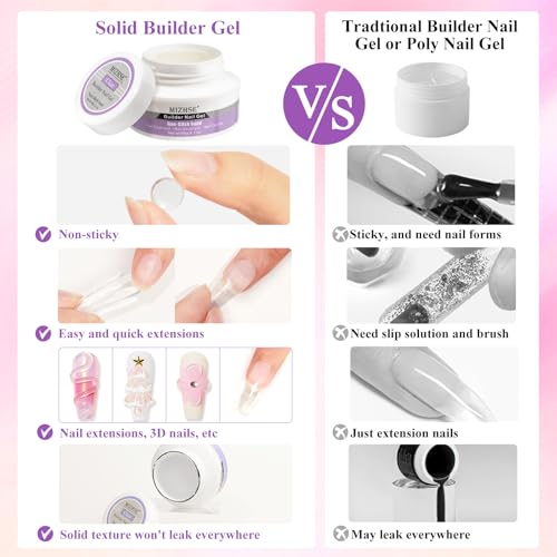 MIZHSE 3D Solid Builder Gel 60g | Sculpting Nail Extension Kit