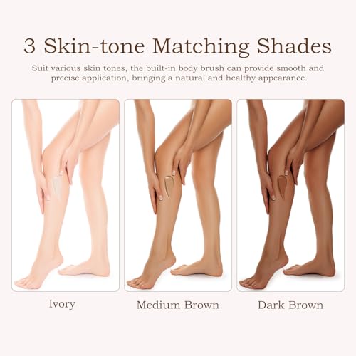 Waterproof Leg Makeup Cream with Brush - No Transfer Body Concealer