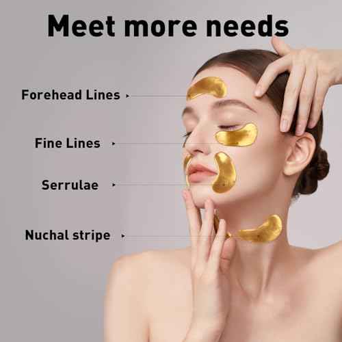 CHMI Under Eye Patches (100 Pairs) - 24K Gold Eye Patches for Puffy Eyes, Dark Circles, Eye Bags and Wrinkles, Collagen Skin Care Products, Beauty & Personal Care