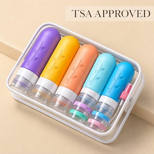 Aeomni 19-Pack TSA Approved Travel Bottles & Containers Set