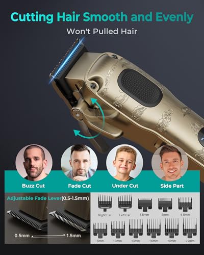 VGRPRO Professional Hair Clipper Kit Cordless Barber Set